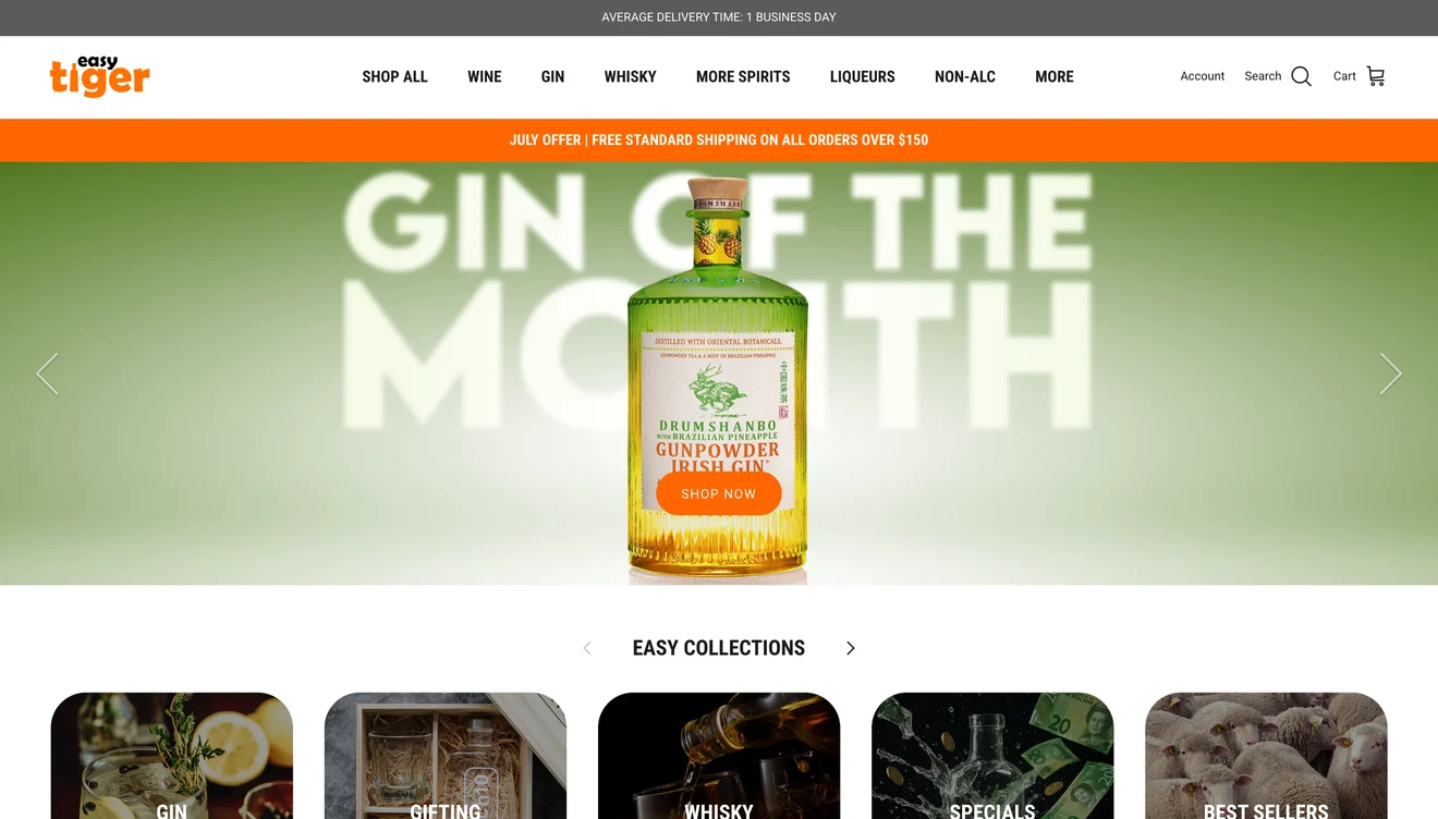 Easy Tiger homepage