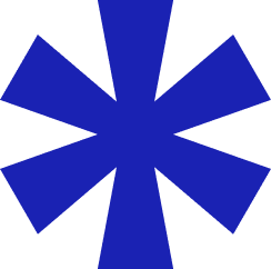 Blue curved arrow path graphic